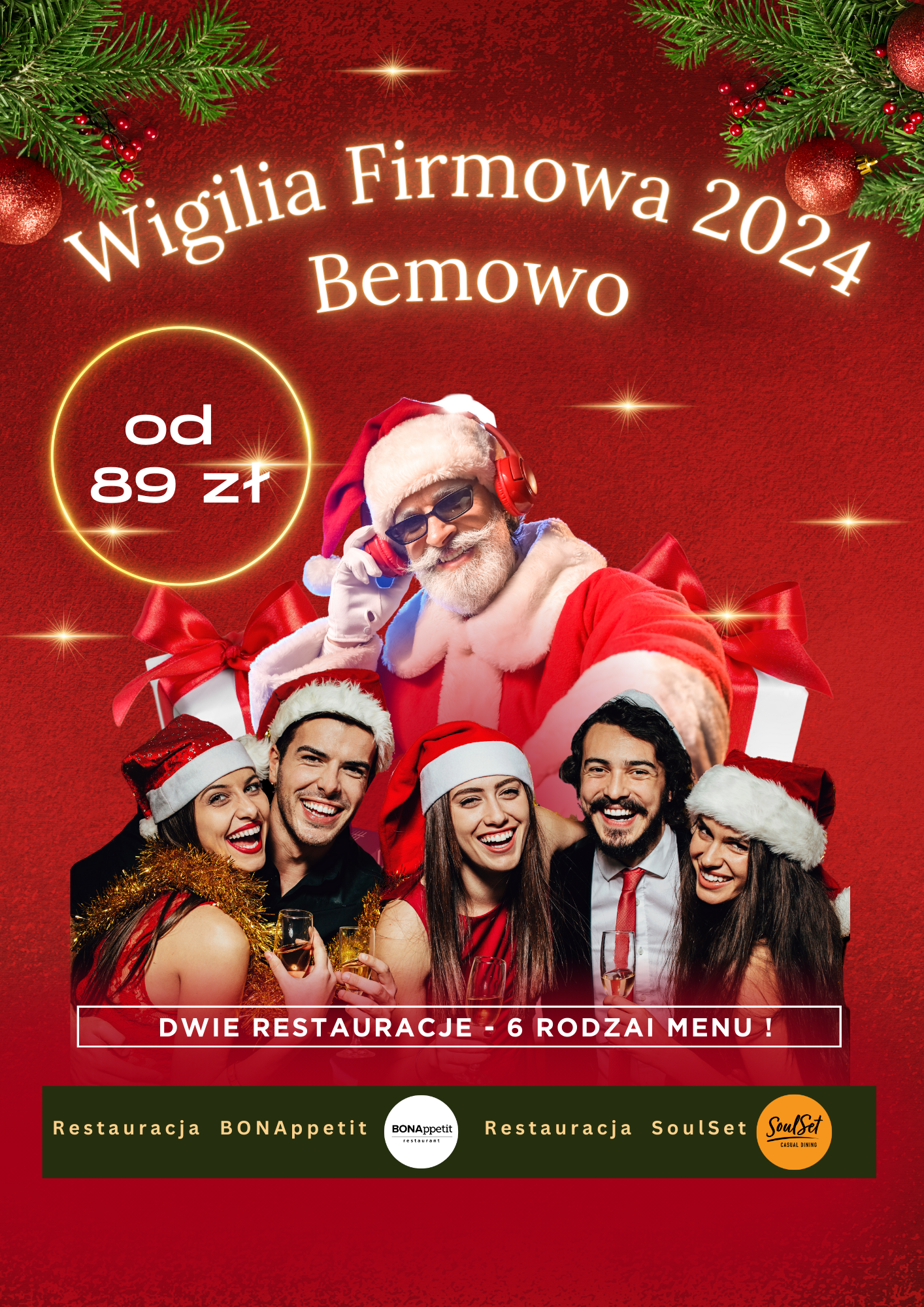 plakat urodziny w restauracji